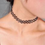 Hippy 90s Stretch Tattoo Elastic Boho Choker Necklace Bracelet Cord Retro Gothic - Image 7