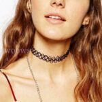 Hippy 90s Stretch Tattoo Elastic Boho Choker Necklace Bracelet Cord Retro Gothic - Image 4