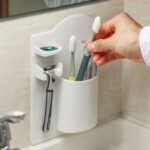 NEW Toothbrush Holder Shower Organizer Silicone Bathroom Storage Razor - Image 5