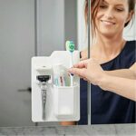 NEW Toothbrush Holder Shower Organizer Silicone Bathroom Storage Razor - Image 7