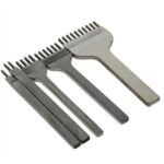 Prong Diamond Chisel Pre Stitching Leather Punch Hole Craft Working Tool Set 4mm - Image 6