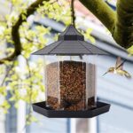 Wild Bird Feeder Hanging Garden Seed Container Waterproof Gazebo Shape Outdoor - Image 5