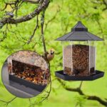 Wild Bird Feeder Hanging Garden Seed Container Waterproof Gazebo Shape Outdoor - Image 3