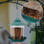 Wild Bird Feeder Hanging Garden Seed Container Waterproof Gazebo Shape Outdoor - Image 4