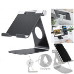 New Universal Folding Aluminum Tablet Mount Holder Stand For iPad iPhone Samsung