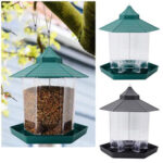 Wild Bird Feeder Hanging Garden Seed Container Waterproof Gazebo Shape Outdoor