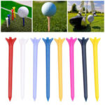 100pcs Golf Tees 70mm Assorted colors Plastic Wedge Training Zero Friction