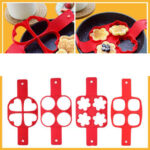 Nonstick Pancake Pan Flipper Silicone Egg Omelette Mould Breakfast Maker Tool