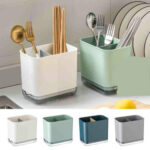 Multifunctional Spoon Chopstick Storage Holder Box Cutlery Drain Rack Organizer