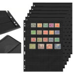 20x Stamp Album Stock Pages Double Sided w/ 9 Binder Holes Stampspage Collection