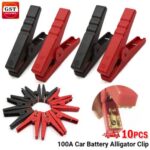 100A Car Battery Alligator Clip Test Terminal Clamps Set Red Black Pure copper