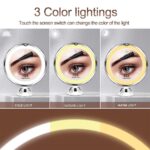 10X Magnifying Makeup Mirror With LED Light Cosmetic 360 Rotation Flexible - Image 4