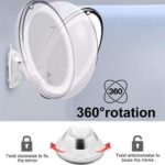 10X Magnifying Makeup Mirror With LED Light Cosmetic 360 Rotation Flexible - Image 2