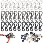 10/20PCS Mini Carabiner Alloy Key Buckle Keychain Snap Spring Clip Hook Tool DIY - Image 2