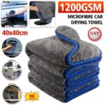 1200GSM Microfibre Car Drying Towel Cleaning Cloth Microfiber Dish Glass 40x40cm - Image 2