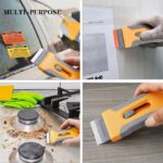 13x Ceramic Scraper Car Sticker Remover Tool Glass Cooktop Razor Label Glue Oven - Image 3