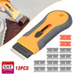 13x Ceramic Scraper Car Sticker Remover Tool Glass Cooktop Razor Label Glue Oven