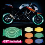 17 /18  Reflective Rim Tape Wheel Stripe Decal Trim Sticker For Car Motorcycle
