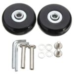 1Pair 50mm Luggage Suitcase Replacement Wheels Axles Wrench Repair Tools AU - Image 2
