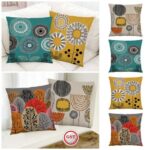 1/2pcs 18  Cushion Cover Waist Throw Pillow Case Abstract Flower Home Sofa Decor