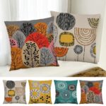 1/2pcs 18  Cushion Cover Waist Throw Pillow Case Abstract Flower Home Sofa Decor - Image 2