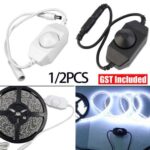 1/2x 12V-24V DC 0-100% PWM Manual Knob Dimmer Switch for LED Strip Light Stylish