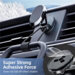 1/2x Universal Alloy Folding Magnetic 360d Car Phone Holder Foldable Phone Mount - Image 7