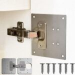 1/3/6x Hinge Repair Plate Rust Resistant Steel Furniture Tool Set AU