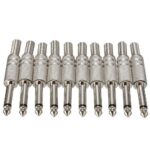 1/4'' 6.35mm Male Mono Monaural Audio Cable Jack Connector Plug Kit 10pcs/pack - Image 6