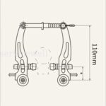 1 Set V Brake Complete Set Front Rear Lever kit Mountain Road Bike Bicycle - Image 4