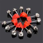20/80 X Ring Fishing Alarm Bells Plastic Clip Bite Double Rod Best Hot Red - Image 6
