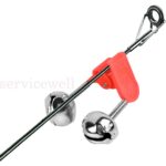 20/80 X Ring Fishing Alarm Bells Plastic Clip Bite Double Rod Best Hot Red - Image 2