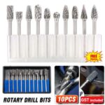 20pcs Tungsten Carbide Point Burr Die Grinder Shank Rotary Drill Bits Set New