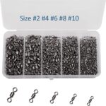 250PCS/Box Fishing Ball Bearing Swivels Solid Ring Hooks Tackle Tools Connectors - Image 4