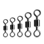 250PCS/Box Fishing Ball Bearing Swivels Solid Ring Hooks Tackle Tools Connectors - Image 3