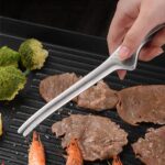 2PCS Japanese Style Stainless Steel Grill Tongs Kitchen Camping Barbecue Buffet - Image 6