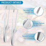 2PCS Japanese Style Stainless Steel Grill Tongs Kitchen Camping Barbecue Buffet - Image 7