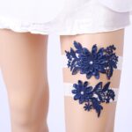 2Pc Wedding Bridal Garter Set Lace Floral Satin Tossing Bowknot Keep and Throw - Image 3