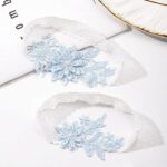 2Pc Wedding Bridal Garter Set Lace Floral Satin Tossing Bowknot Keep and Throw - Image 7