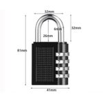 2/6x 4-Digit Combination Lock Key Safe Storage Box Padlock Security Home Outdoor - Image 4