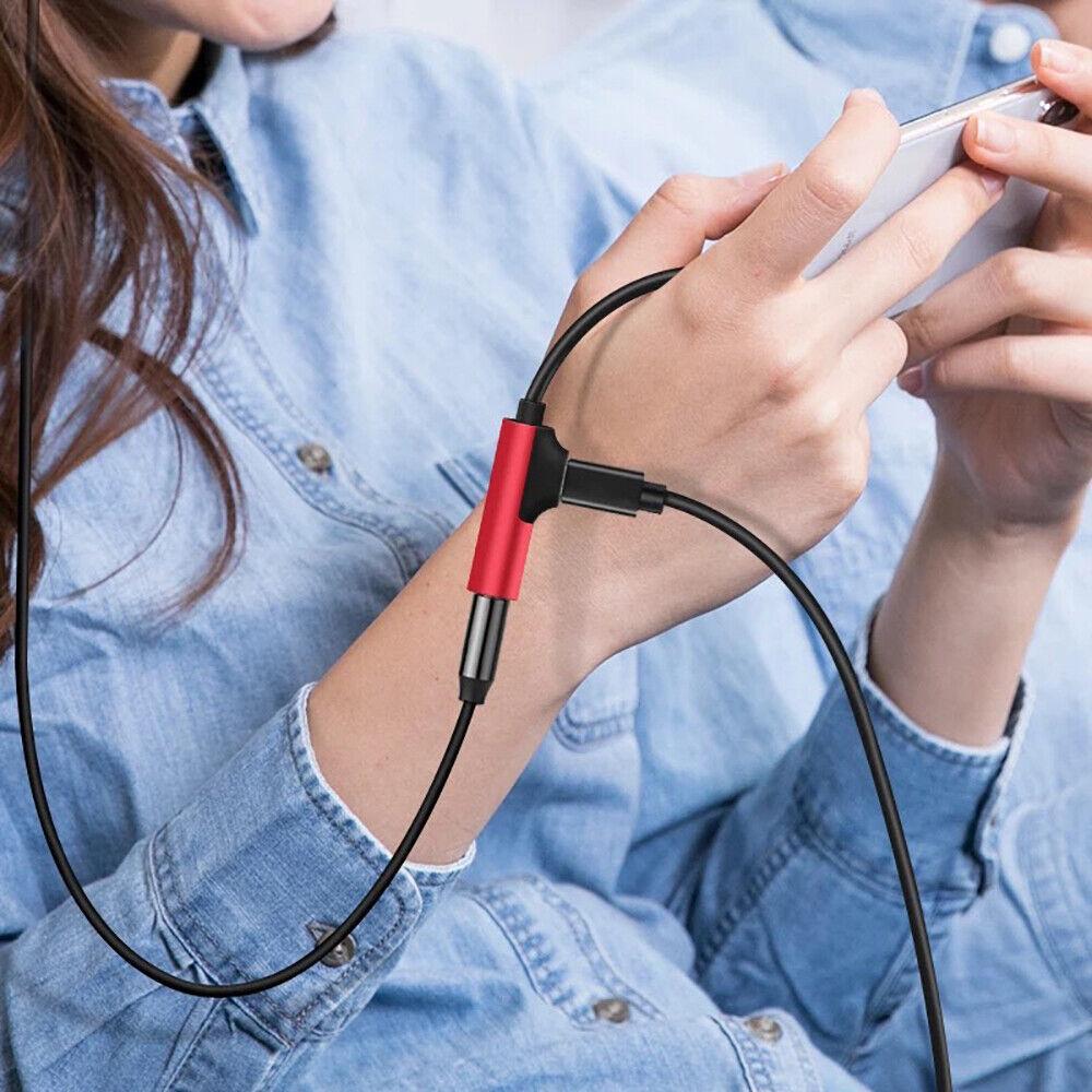 2in1 Type C to 3.5mm Charger Headphone AUX Audio Jack USB C Cable Adapter Charge - Image 6