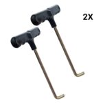 2pcs Trampoline Mat Spring Pull Tool Tent Peg Puller T-Hook Spring Puller Tool - Image 3
