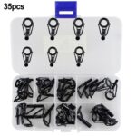 35PCS Ceramic Fishing Rod Guide Tips Top Eye Rings Line Repair Kit 7 Sizes Set - Image 6