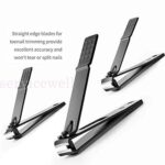 3Pcs Manicure Nail Cutter Steel Nail Clipper Cutter Toenail Trimmer Buffer Block - Image 4