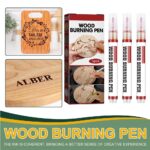 3/6PC DIY Project Easy Use Chemical Wood Burning Pen Scorch Marker Wood Painting - Image 7