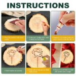 3/6PC DIY Project Easy Use Chemical Wood Burning Pen Scorch Marker Wood Painting - Image 5