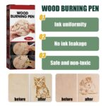 3/6PC DIY Project Easy Use Chemical Wood Burning Pen Scorch Marker Wood Painting - Image 6