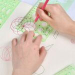 3pcs Geometric Template Ruler Plastic Circles Squares Stencil Measuring Tool AU - Image 4