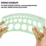 3pcs Geometric Template Ruler Plastic Circles Squares Stencil Measuring Tool AU - Image 2