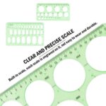 3pcs Geometric Template Ruler Plastic Circles Squares Stencil Measuring Tool AU - Image 5